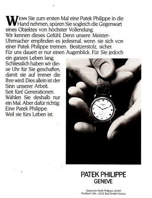 3w21042/ Dekorative Reklame von 1991   PATEK PHILIPPE Uhren - Genf