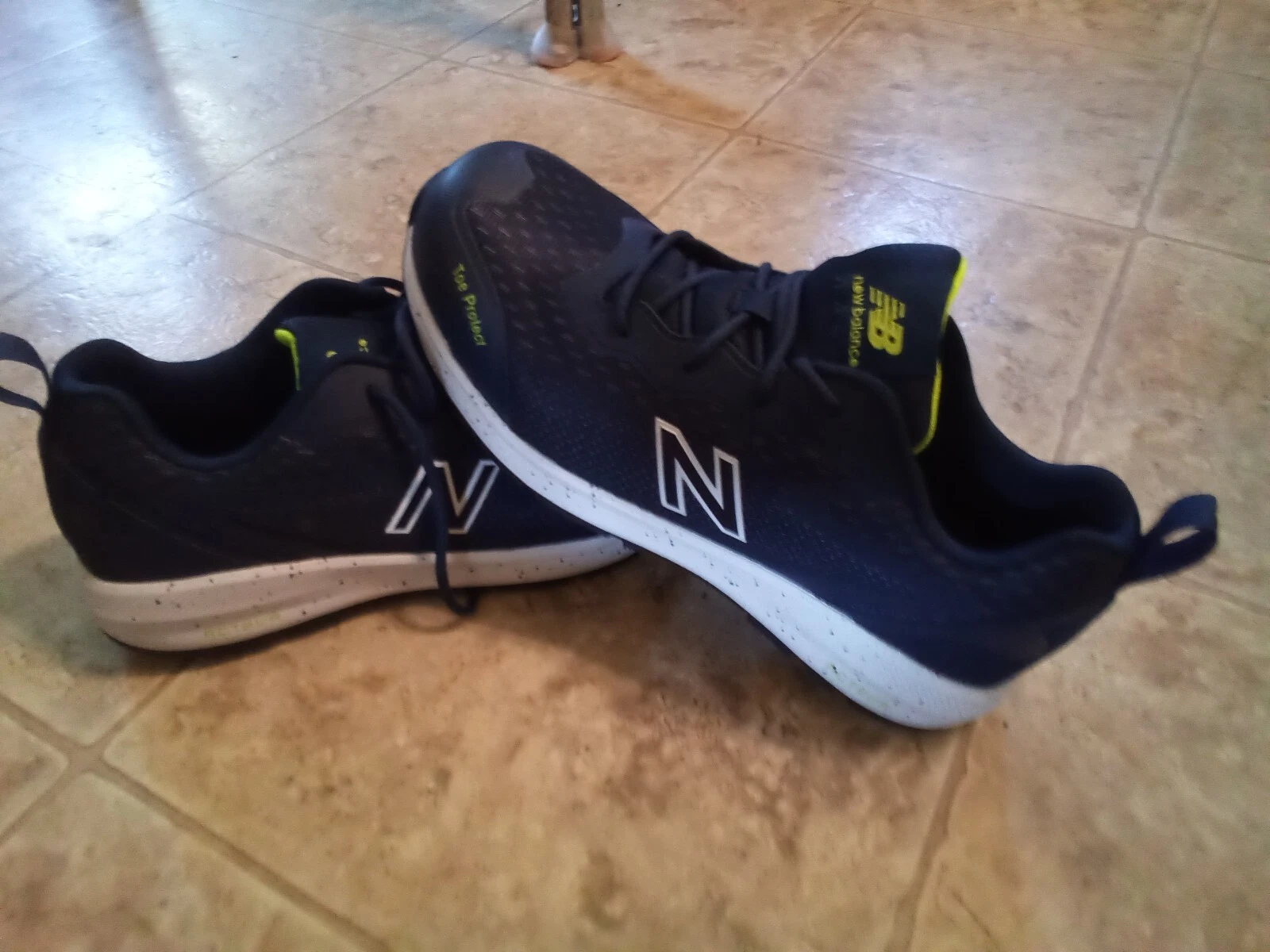 NEW BALANCE LOGIC SNEAKERS UOMO NAVY LIME NUOVE CON ETICHETTE BOX 9 5 D