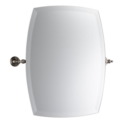 Brizo Charlotte 26'' Oval Frameless Wall Mirror   Brilliance Brushed Nickel