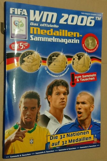 FIFA WM 2006 Das offizielle Medaillen-Sammelmagazin inkl 32 Münzen