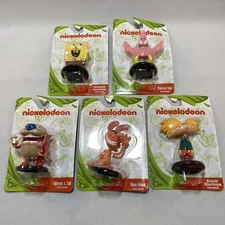 NICKELODEON Mini Figurine Toy or Cake Topper 2.5 inch COMPLETE SET OF 5!