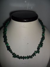 Collana malachite naturale scaglie anni 50 Natural Malachite chips necklace 