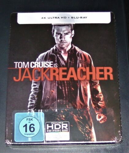 JACK REACHER MIT TOM CRUISE 4K HD BLU RAY + LIMITIERTE STEELBOOK NEU OVP - Bild 1 von 4