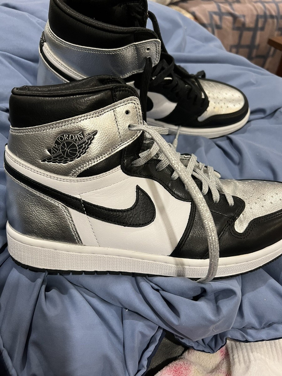 Nike Air Jordan Retro 1 High OG Silver Toe Black CD0461-001 Size