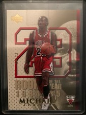2005 UPPER DECK ROOKIE OF THE YEAR MICHAEL JORDAN MJ LJ BONUS PACK GOLD /23 ROY