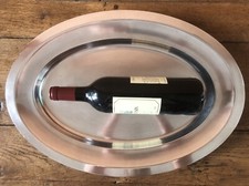 CHRISTOFLE ORFÈVRERIE Grand plat de service/présentation de forme ovale 50x35 cm