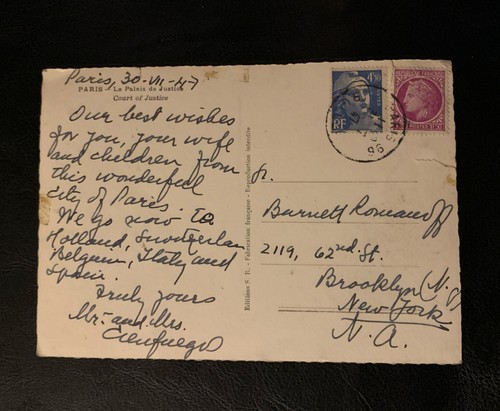 Postal de colección Paris Le Palais de Justice, Tribunal de Justicia RPPC - Imagen 3 de 4