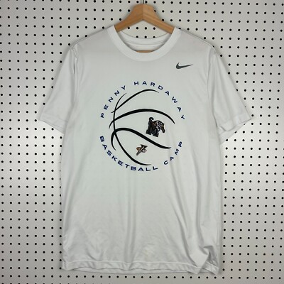Memphis Tiger Basketball Nike Shirt Medium 1 Cent Penny Hardaway Team Camp White