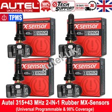4PCS Autel TPMS MX-Sensor 315MHz + 433MHz 2in1 Programmable Tire Pressure Sensor