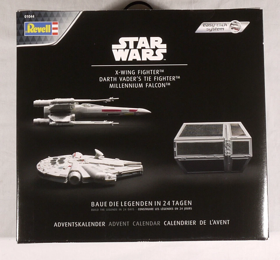 PRL) REVELL STAR WARS 01044 X-WING DARTH VADER'S TIE FIGHTER MILLENIUM FALCON - Immagine 3 di 4