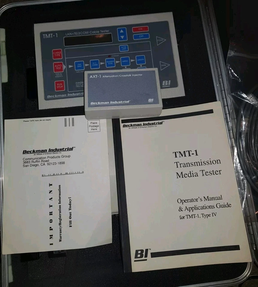 Beckmann Industrial Tmt-1 Typ IV Lan Kabel Tester Drücker TOP Zustand Conditio - Bild 2 von 4
