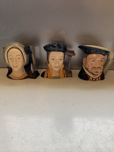 Royal Doulton Small Character Toby Jugs Henry VIII And His Six Wives - Picture 2 of 11