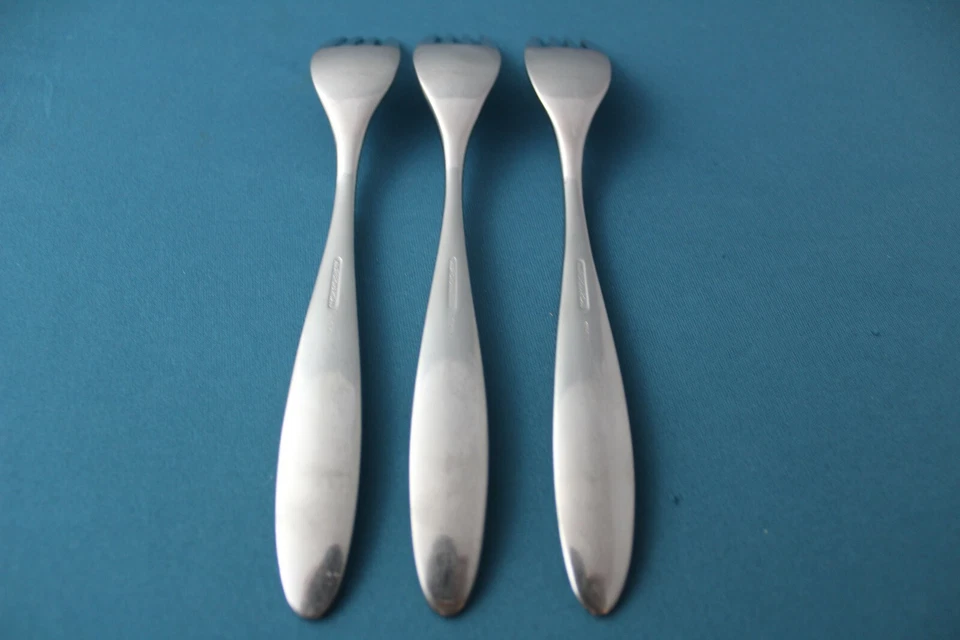 3 tenedores de cena WMF FESTIVAL DE EDIMBURGO acero inoxidable moderno Alemania 7 3/4" Foto 4 de 4