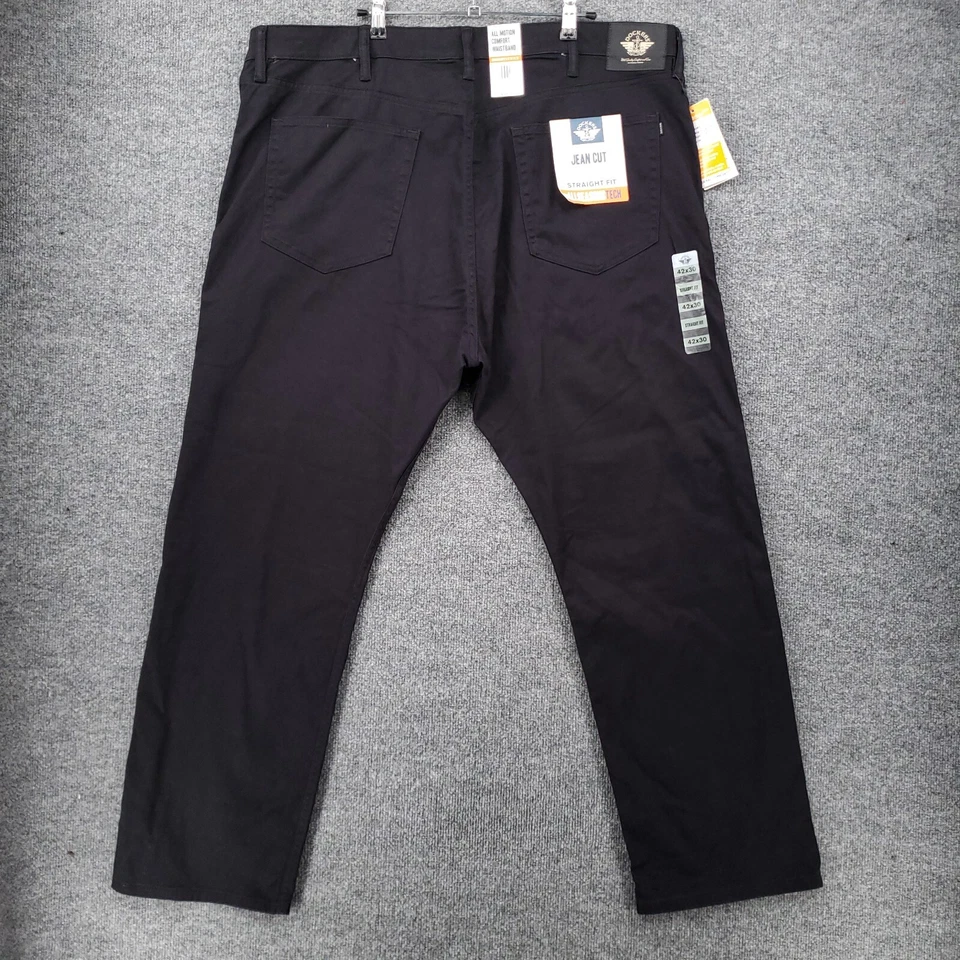 NUEVO Jeans Dockers Para Hombres 42x30 Negro Corte Jean Calce Recto Todas las Temporadas Tecnología Elastizada Foto 2 de 4