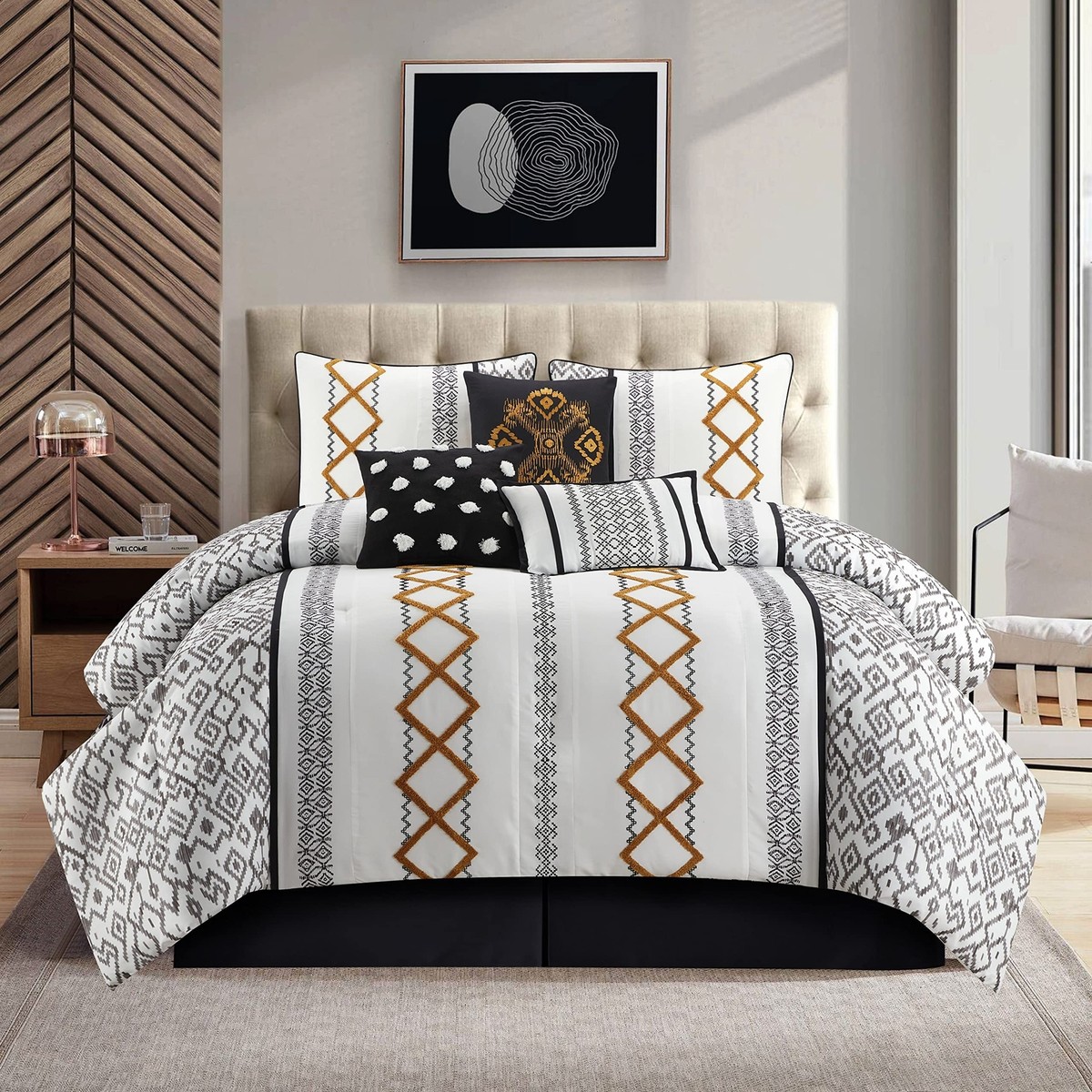 Stratford Park Luxury 7 Piece Cozy Comforter Set, California King