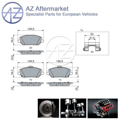 Fits Hyundai i30 Kia Ceed 1.5 1.0 1.4 1.6 CRDi AZ Front Brake Pads Set
