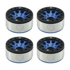 Powerhobby Aluminum 1.55" Beadlock Wheels Blue (4) 1/10 Rock Crawler