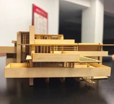 Diy Building Model Assembly Set 1/75/100 Scale Fallingwater Villa 3d Wooden