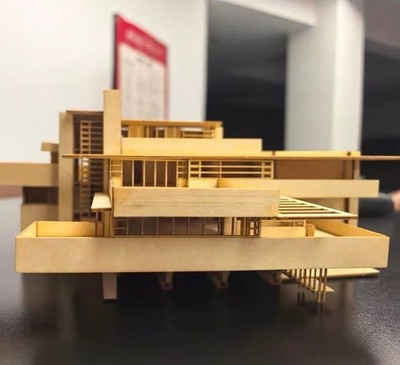 Diy Building Model Assembly Set 1/75/100 Scale Fallingwater Villa 3d Wooden
