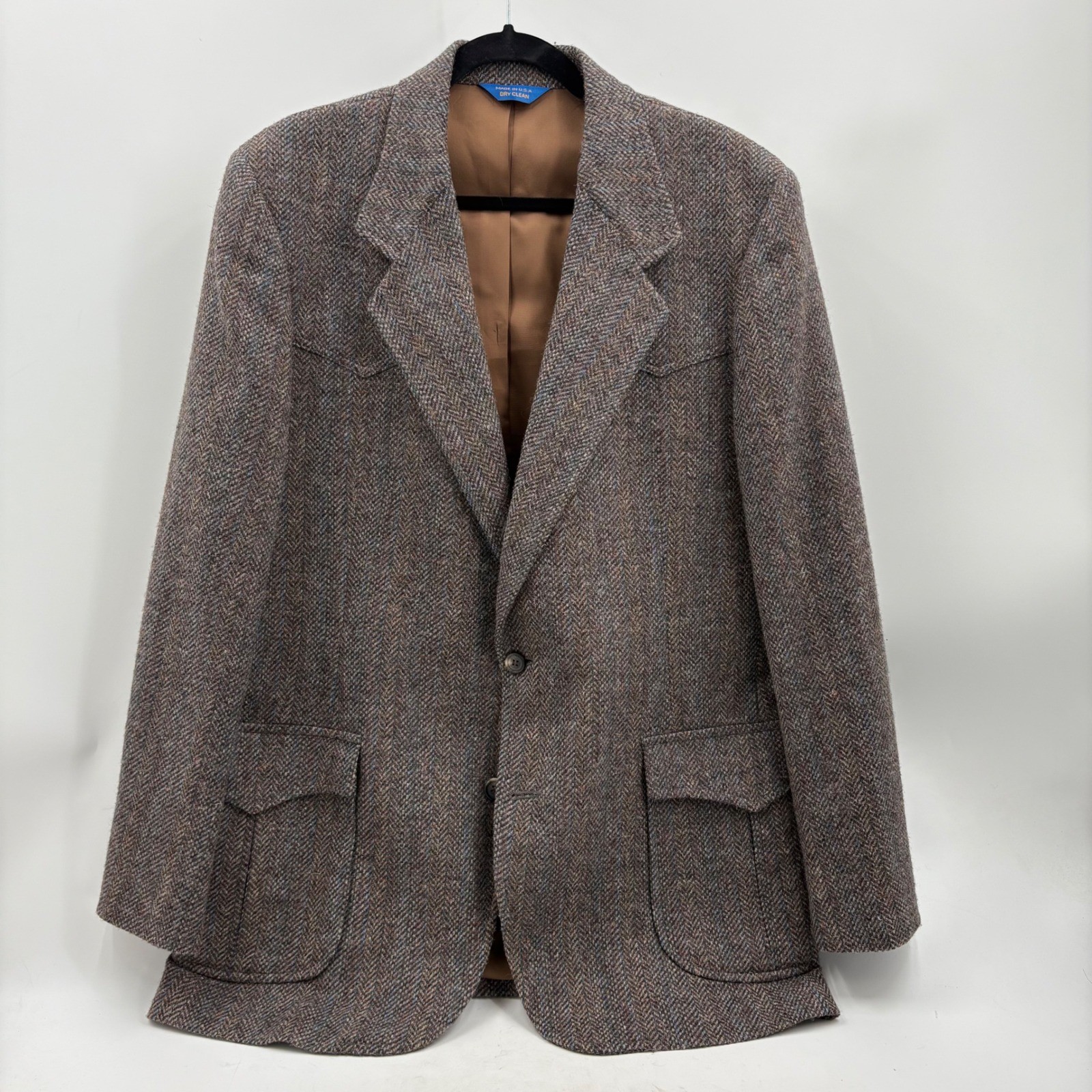 Pendleton 42 Long Brown Herringbone Wool Blazer S… - image 1