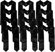 12 Pieces 72 Inch Plain Graduation Stole Bulk Sublimation Blank Honor Graduation