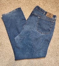 Wrangler Relaxed Fit Jeans Men's 44x30 Straight Leg Stretch Denim Medium Wash