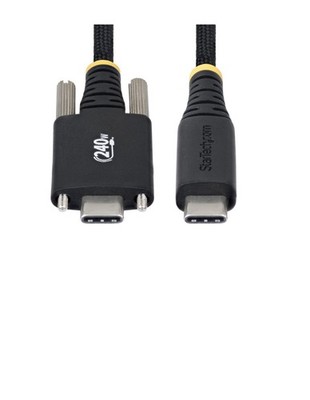 StarTech 6.6ft 2m USB-C Charging Cable Durable and Ultra-Flexible Screw Locking