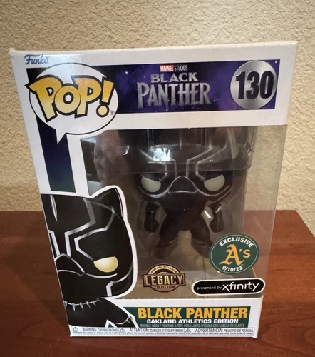 Marvel Funko Pop ~ Black Panther (130) ~ Oakland Athletics A's Exclusive Edition