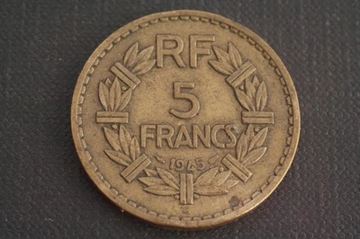 5 francs 1945 C, Lavrillier, Bronze-aluminium, 0354 - Photo 1/2