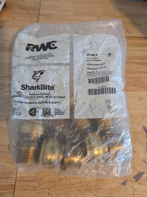 Shark Bite U140LF Male Adapter 1'' Push-to-Connect x 1''  MNPT Brass 6 Pack