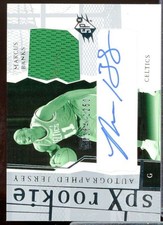 Marcus Banks JSY AU Rookie Card 2003-04 SPx #160. rookie card picture