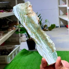 129G Natural green moss agate crystal raw stone flakes quart  specimen