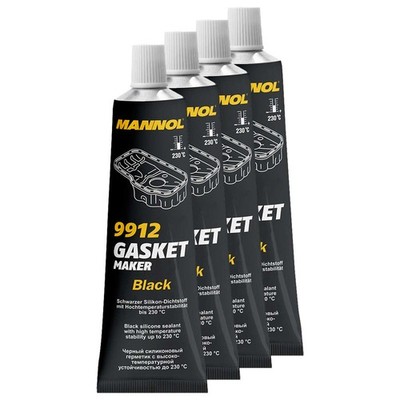 Dichtungsmittel Silikon 4 x 85 g schwarz MANNOL 9912 Dichtung Dicht Dichtmasse