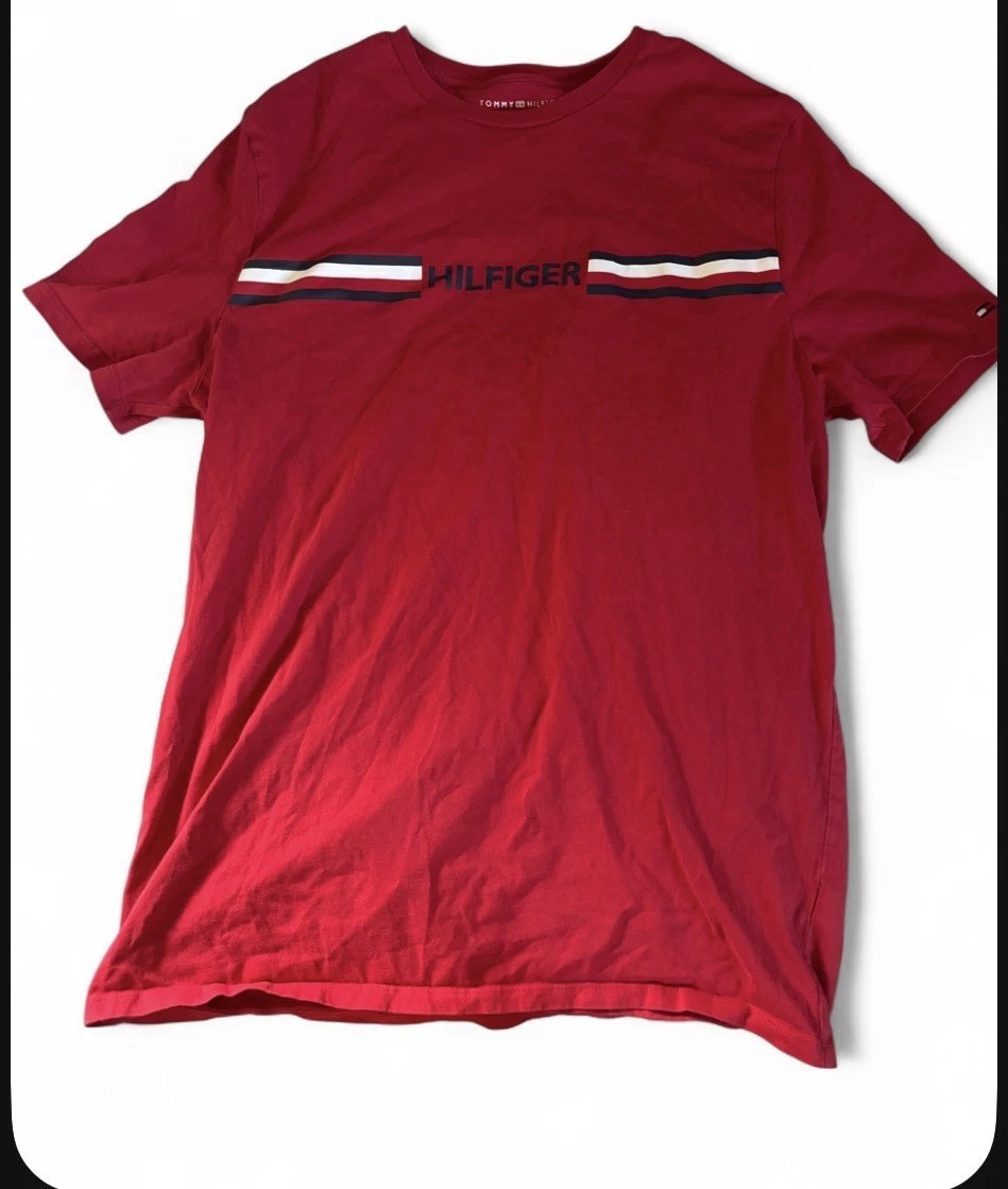 Tommy Hilfiger Red T-Shirts for Men for sale | eBay