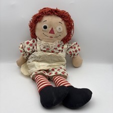 Knickerbocker Raggedy Ann Doll Vintage With Clothing and I LOVE YOU heart