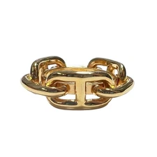 Hermès Legato Gold Scarf Ring, Size 90, Scarf Clip, Jewelry, Box Included Used
