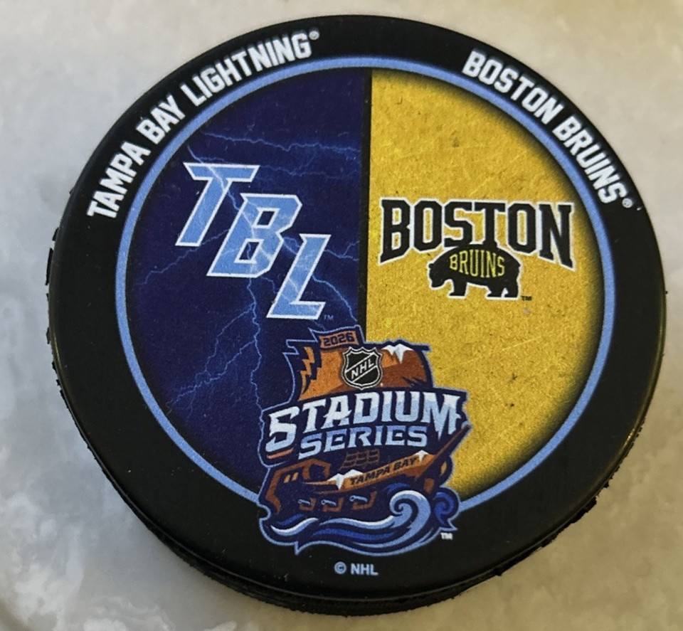 Puck Fashion Newsletter 2026.STADIUM SERIES 2026 NHL PUCK TAMPA BAY LIGHTNING VS BOSTON BRUINS | eBay