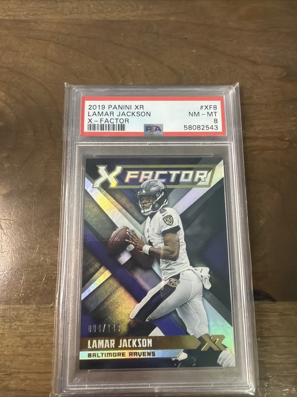 2019 Panini XR X-Factor Lamar Jackson #XF8  PSA 8 /149