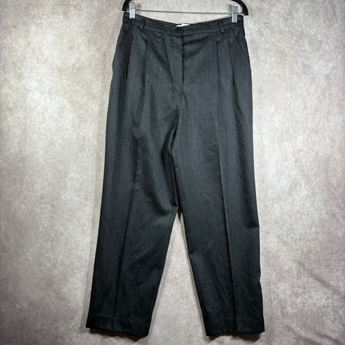 Missoni, Vintage Missoni Donna Dress Pants Womens 14 Gray Virgin Wool Trousers Pleated