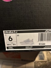 adidas UltraRun 5 J Men's Running Shoes White Mesh Breathable US 6