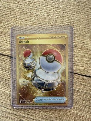 Pokémon Switch 206/165 Hyper Rare Gold Card SV151 Black Ink Error Misprint NM