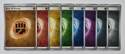 Pokemon Stellar Crown Holofoil Energy Set - 8 Cards, 1 of Each Color NM ENGLISH