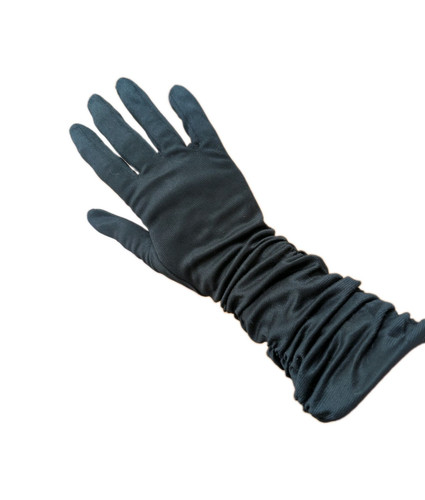 Vintage VAN RAALTE Womens Black Long Formal Gloves Sz 7 Nylon (932)