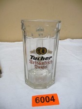 6004.        Alter Bierkrug  Brauhaus Tucher Glas Bierkrug 0,5 L