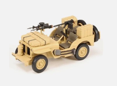 MOTOR CITY CLASSICS,JEEP Willis British Sas with gun VICKERS K, 1/43, MCITY24212