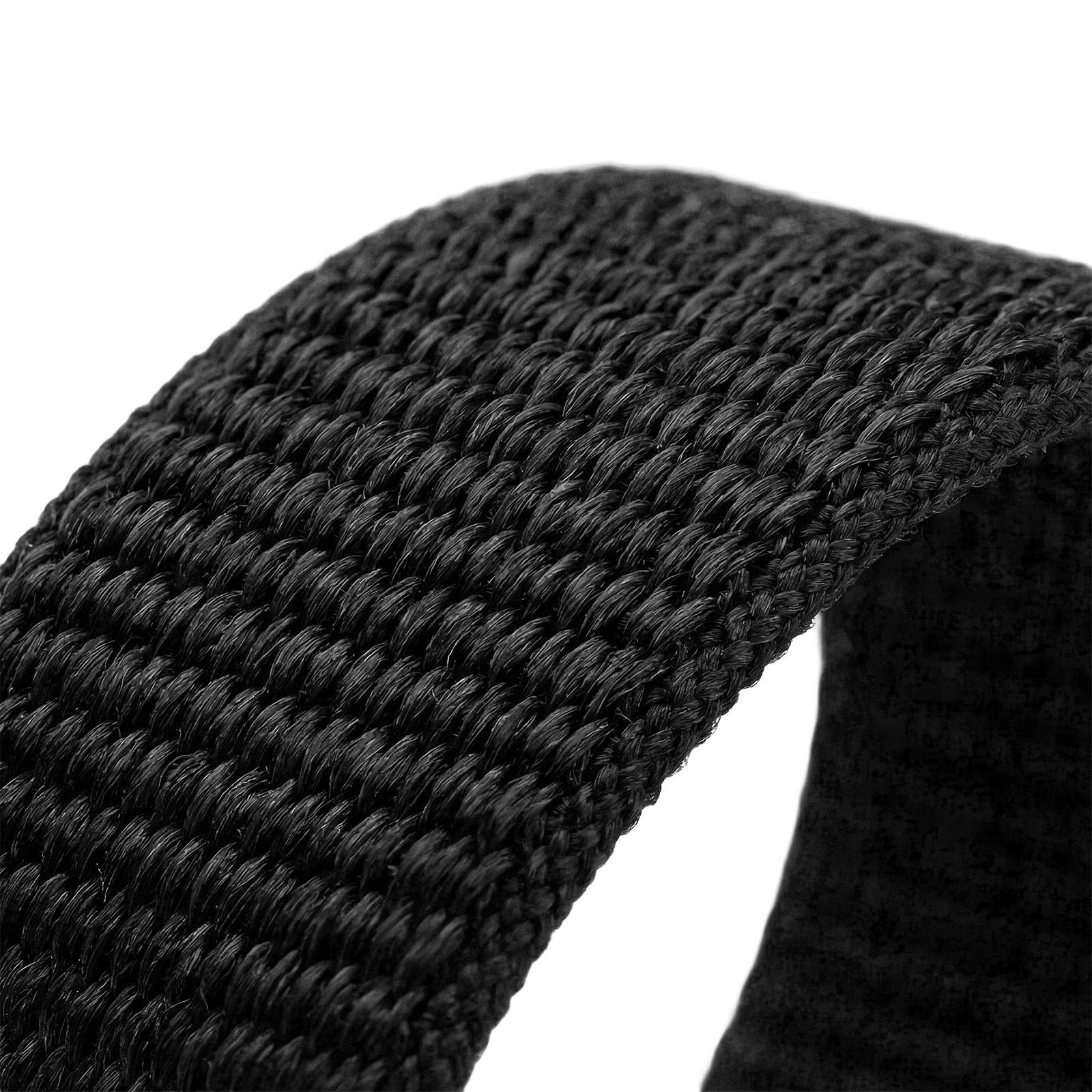 Cinturino smartwatch per Samsung Galaxy Watch5 Pro 45 mm nylon tessuto chiusura a strappo nero foto 5