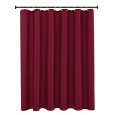 Quality Fabric Shower Curtain Liners 72 Inch by 72 Inch, Burgundy Water Resis...