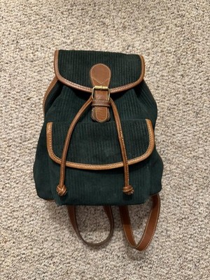 Giani Bernini vintage forest green corduroy mini backpack 90s vibe | eBay