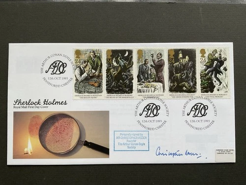 GB 1993 Sherlock Holmes FDC Signed CHRISTOPHER RODEN Founder A C D Soc Ltd 3/30