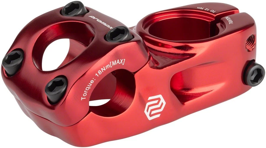 Vástago BMX Promax Impact 48 mm carga superior CNC 6061-T6 aluminio rojo optimizado para conducción Foto 2 de 2